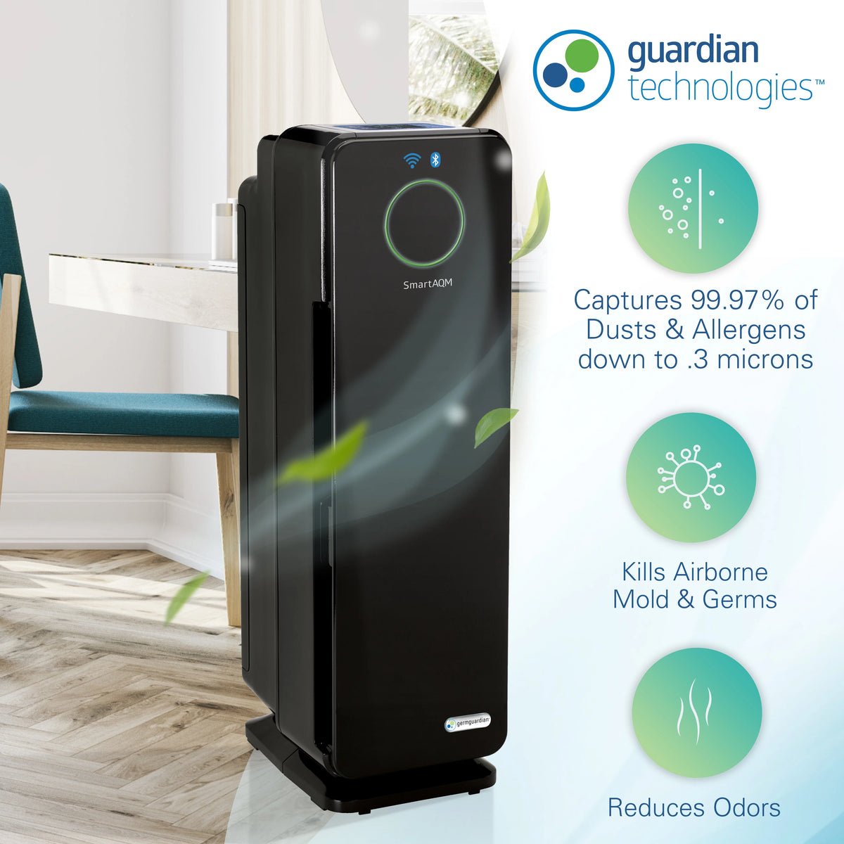 Air Purifier with HEPA Filter, Wi-Fi & Bluetooth, UV-C, 148 Sq. ft. R9417