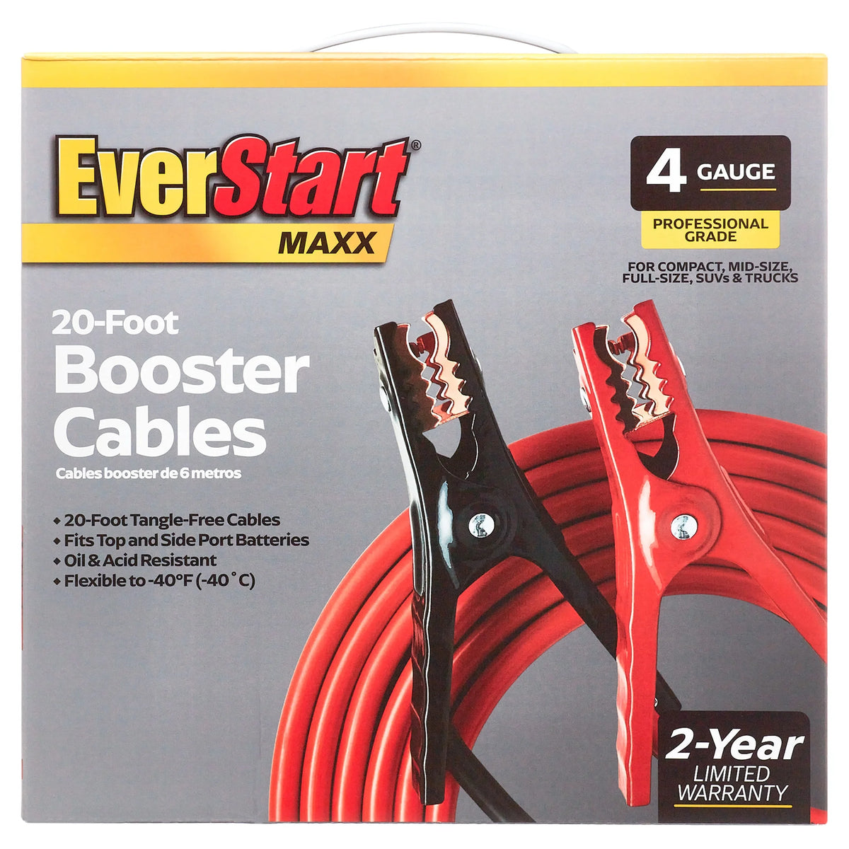 4-Gauge 20-Foot Booster Cables M9943