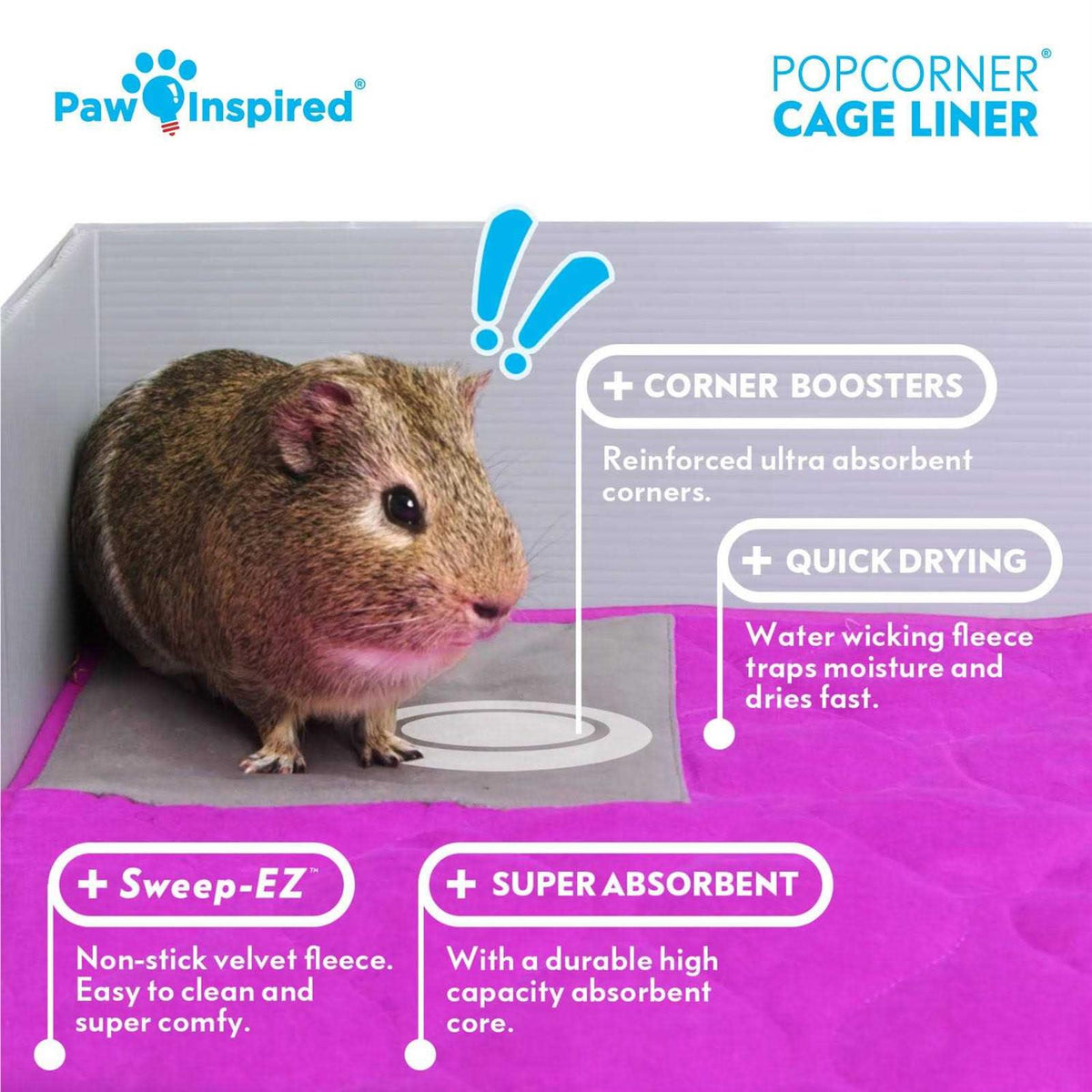 Washable Fleece Guinea Pig Cage Liners & Bedding K2980