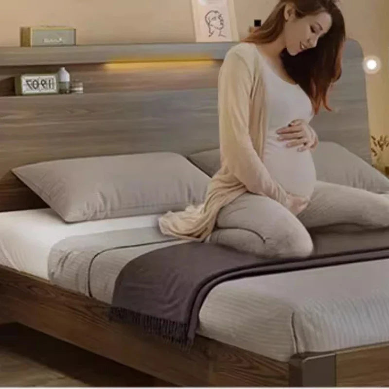 Wooden Frame Bed with Led Light U784390