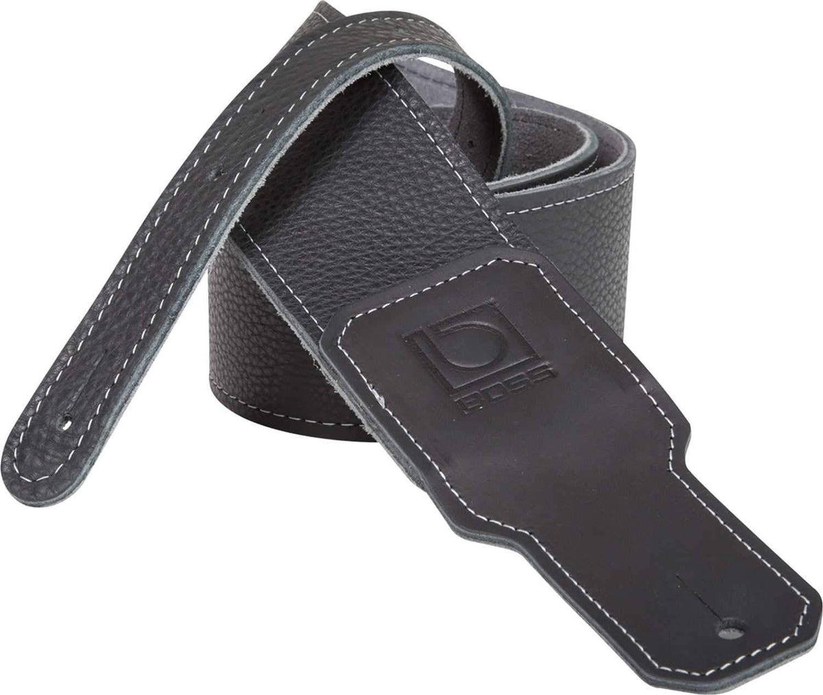 Black 3" Leather Guitar Strap M599