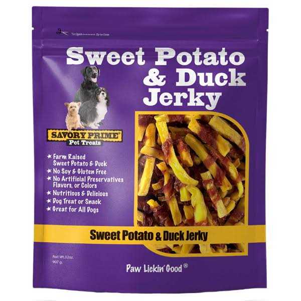 Sweet Potato & Duck Jerky Dog Treats B8764