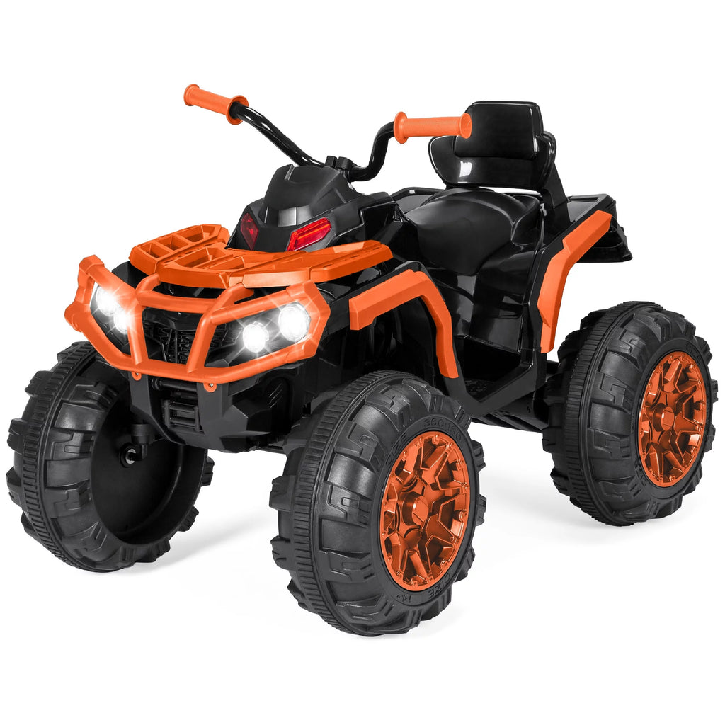 12V Kids Ride-On ATV Quad with Bluetooth, LED Lights - Black I17271