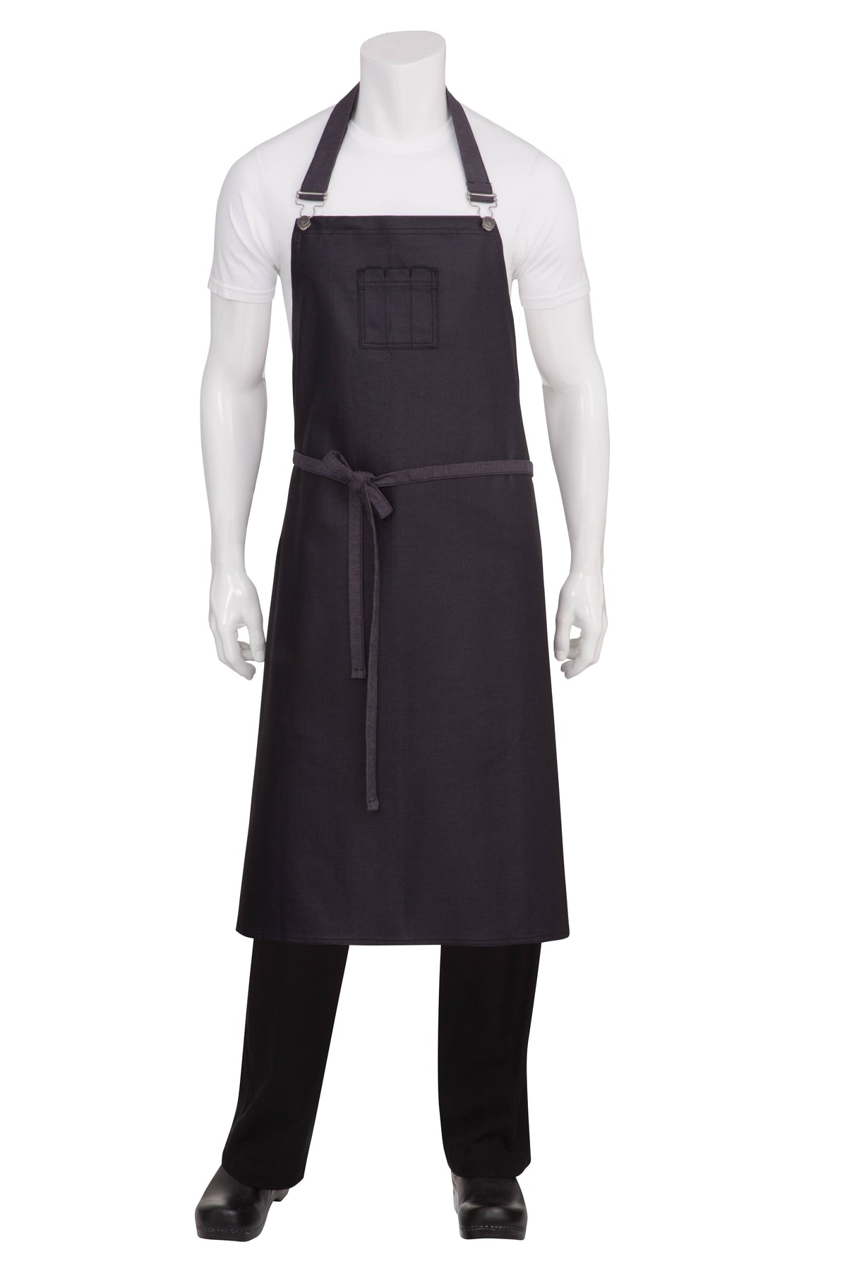 Bib Apron Black-Purple J4324