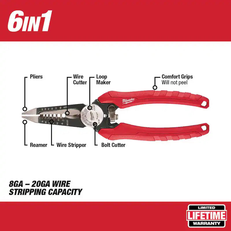 11-in-1 Multi-Tip Screwdriver with 6-in-1 Pliers H20934