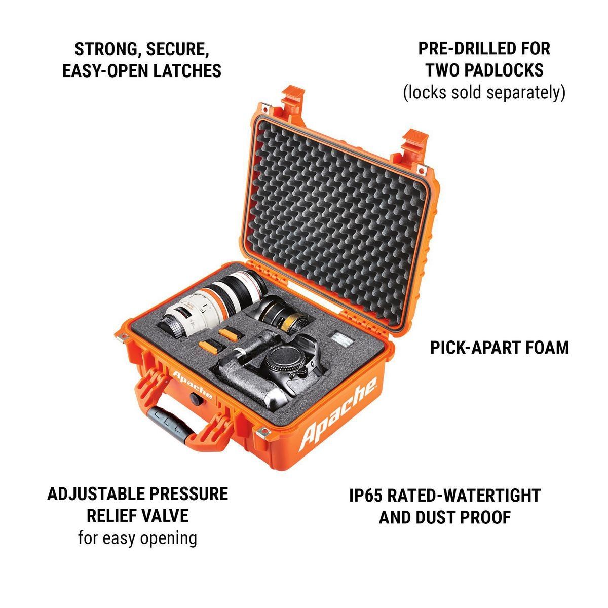Orange Large Weatherproof Protective Case R4051
