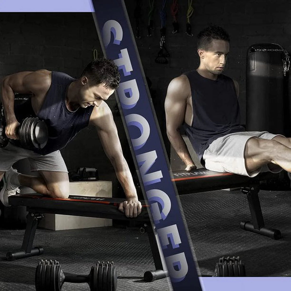 Folding Flat Weight Bench R998