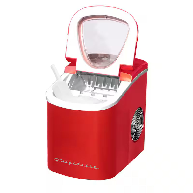 Portable Counter Top Ice Maker in Red H6935