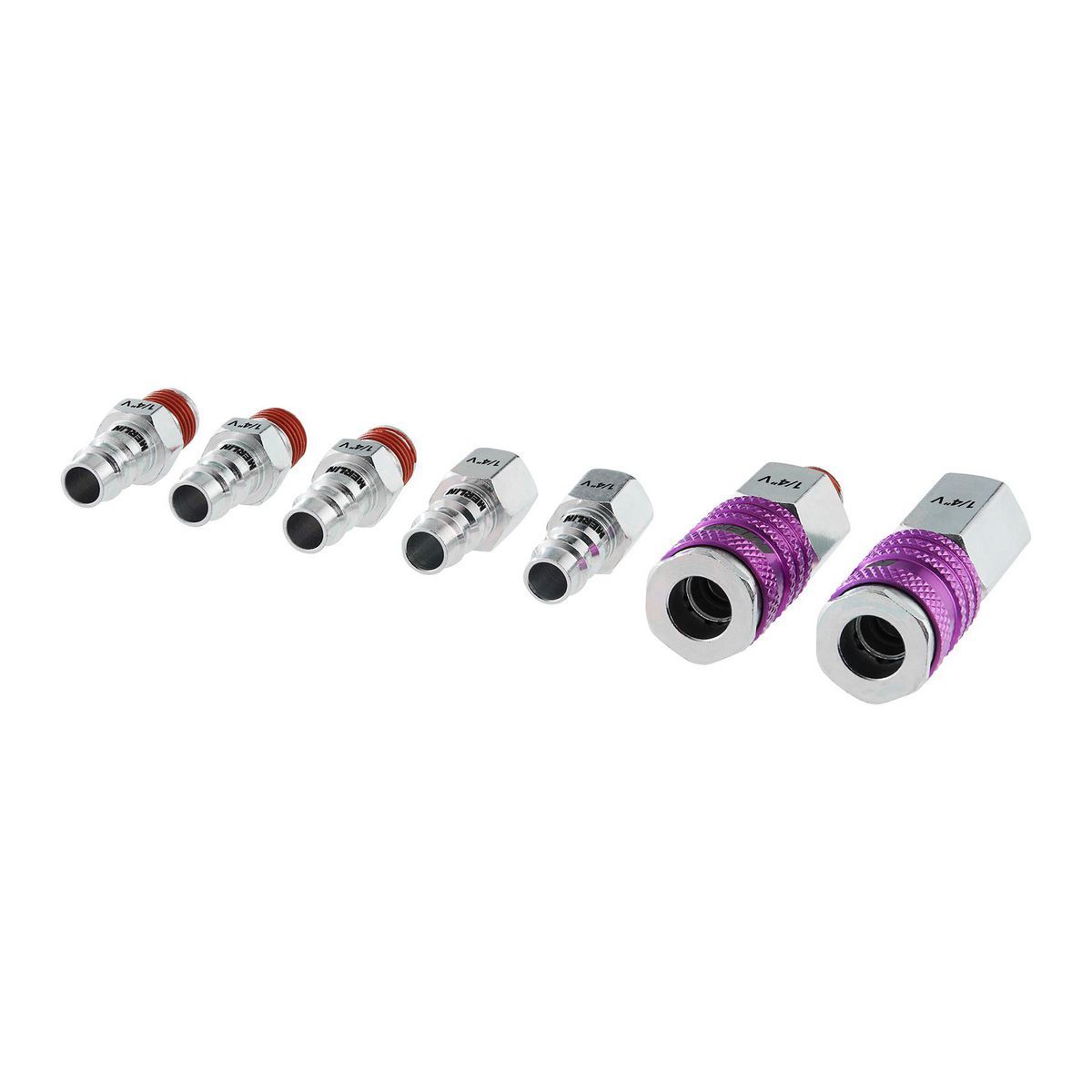 1/4 in. High-Flow Steel Coupler Connector Kit, 7-Piece V422
