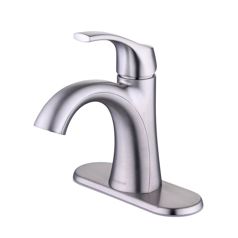 Single Handle Single Hole Bathroom Faucet in Brushed Nickel X4334