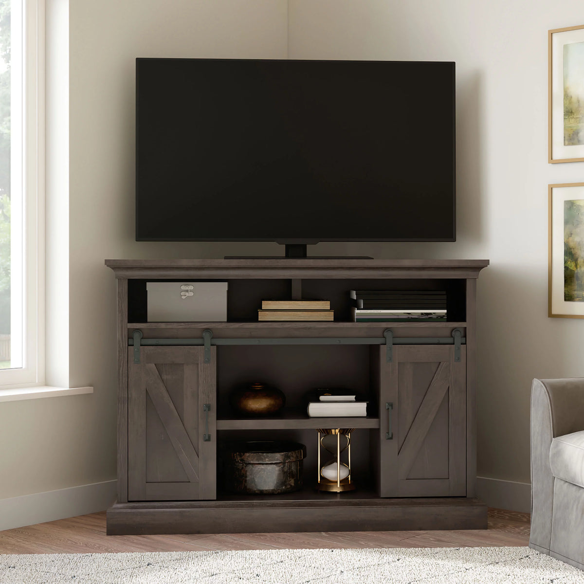 Brown Corner TV Stand G701692