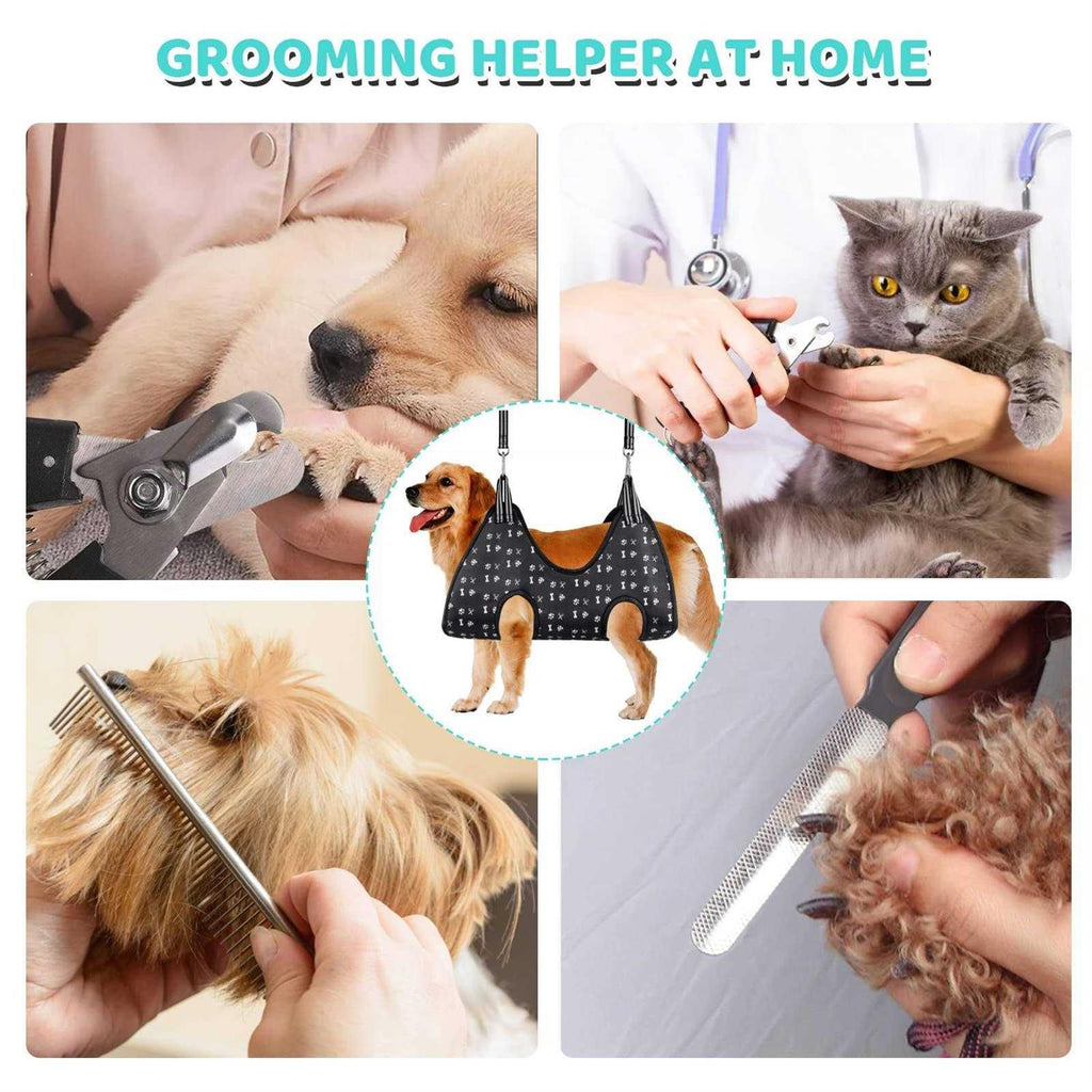 Pet Grooming Hammock Harness with Nail Clippers I62076