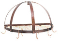 Hammered Copper Pot Rack with Grid P3920