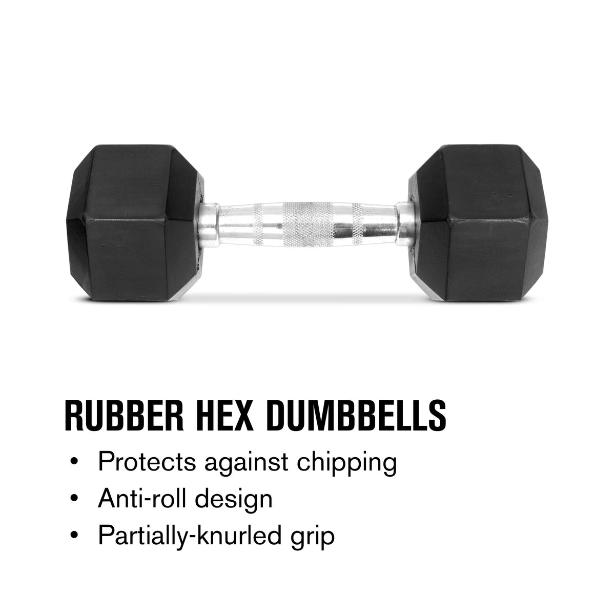 25lb Rubber Hex Dumbbell Y693447