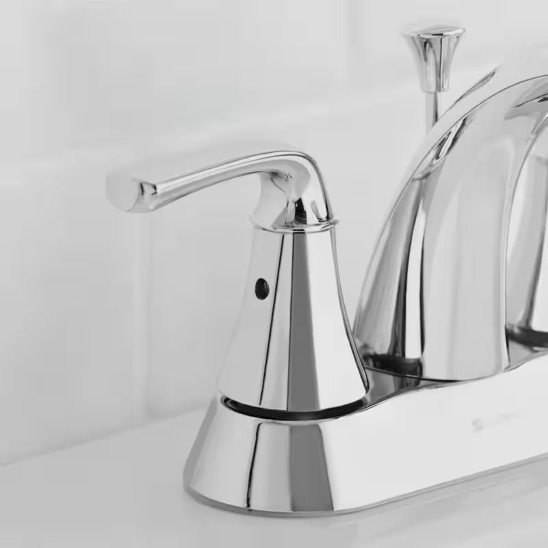 4 in. Centerset Double Handle High-Arc Bathroom Faucet in Chrome N627415