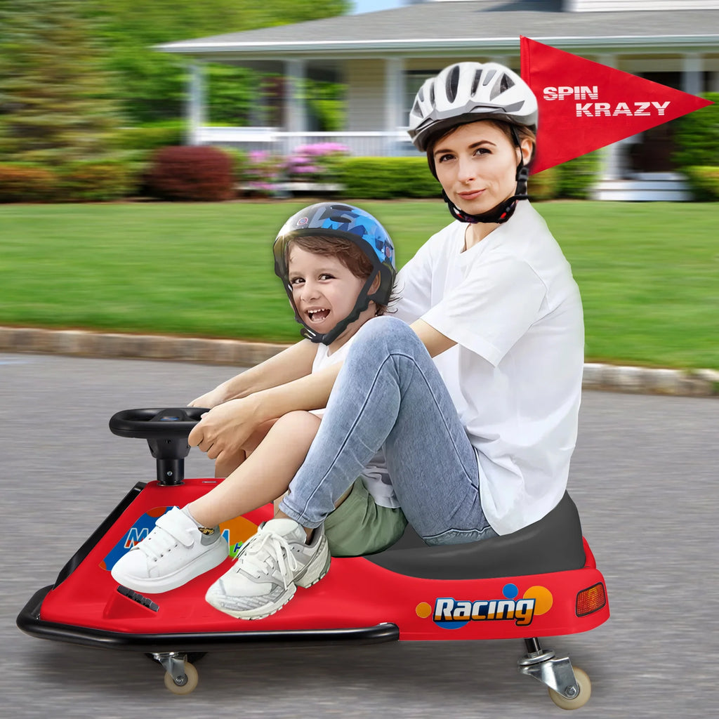Kids Ride on Drift Car, Electric Drifting Go-Kart with 2 Speeds, Blue P551