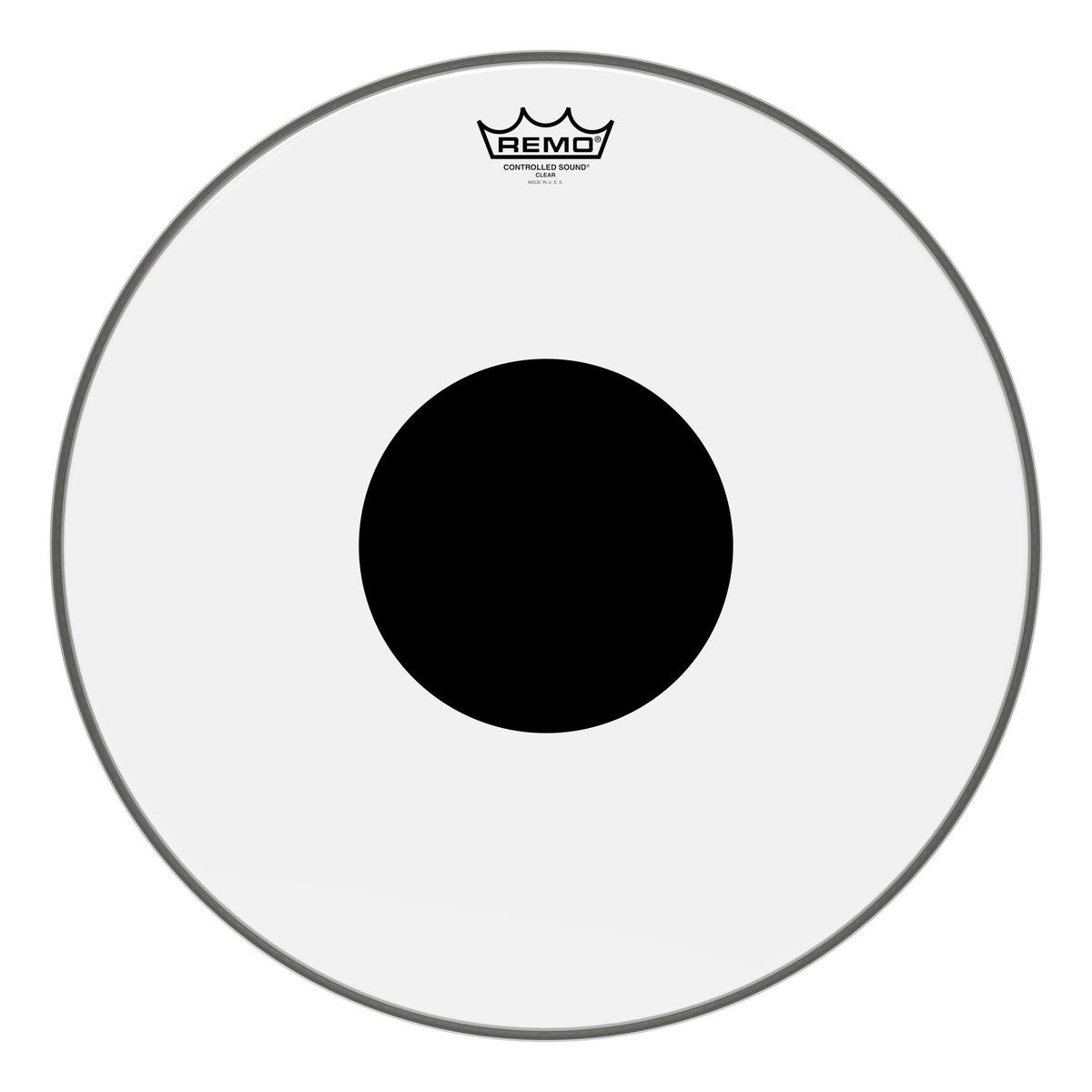 Clear Controlled Sound Drumhead 18 inch with Black Dot A67820