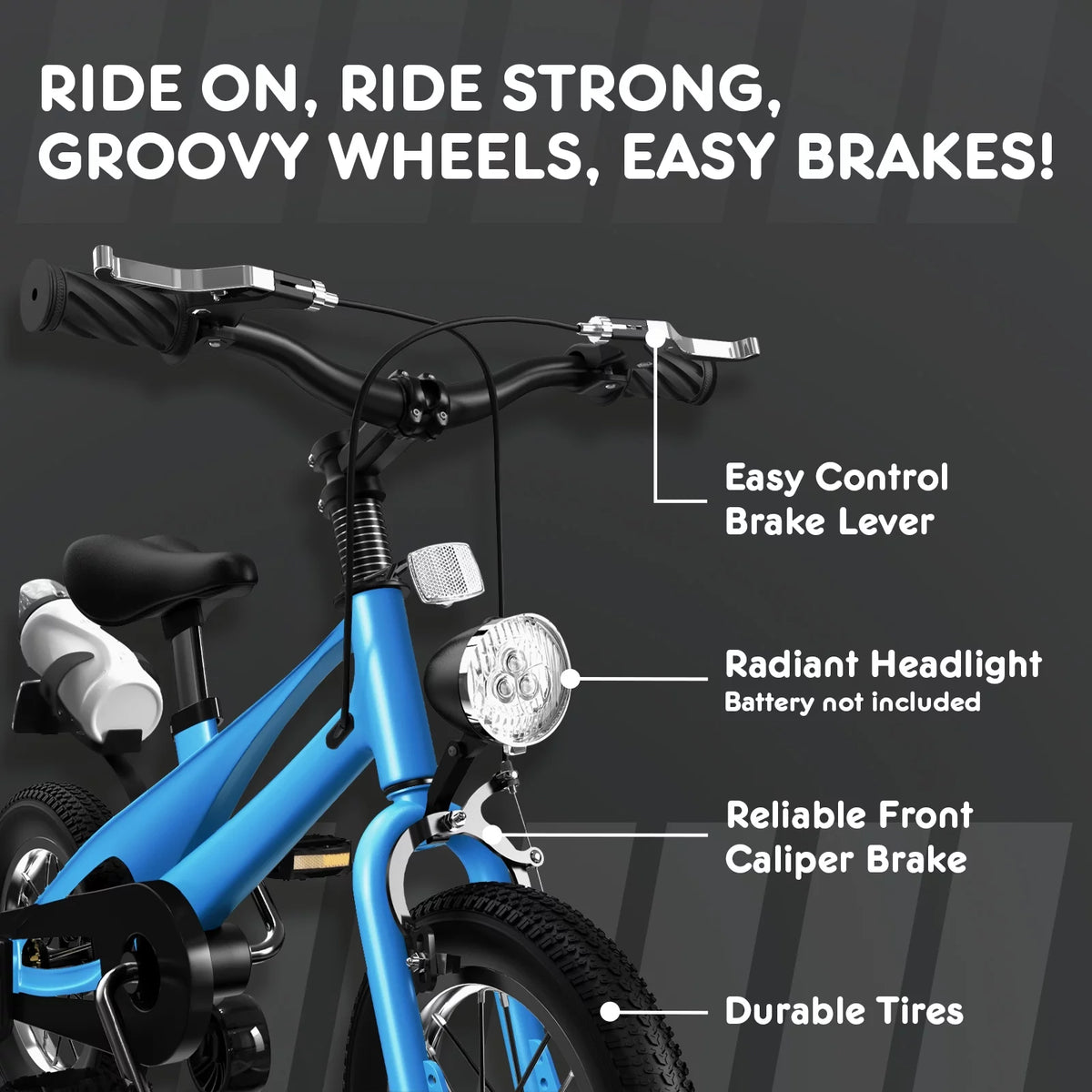 14 inch Kids Bicycle with Training Wheels, Blue Y745