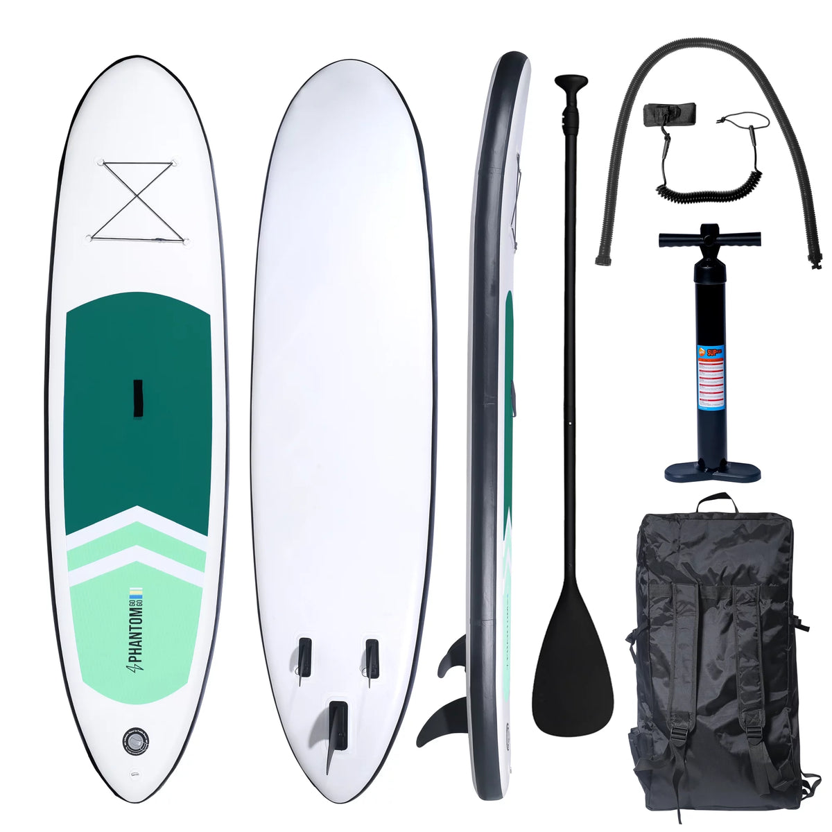 Inflatable Stand Up Paddle Board with Backpack, Leash, Paddle and Pump F8415