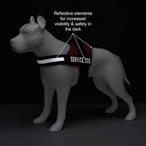 Service Dog Vest with Hook and Loop Straps and Detachable Backpacks M1301