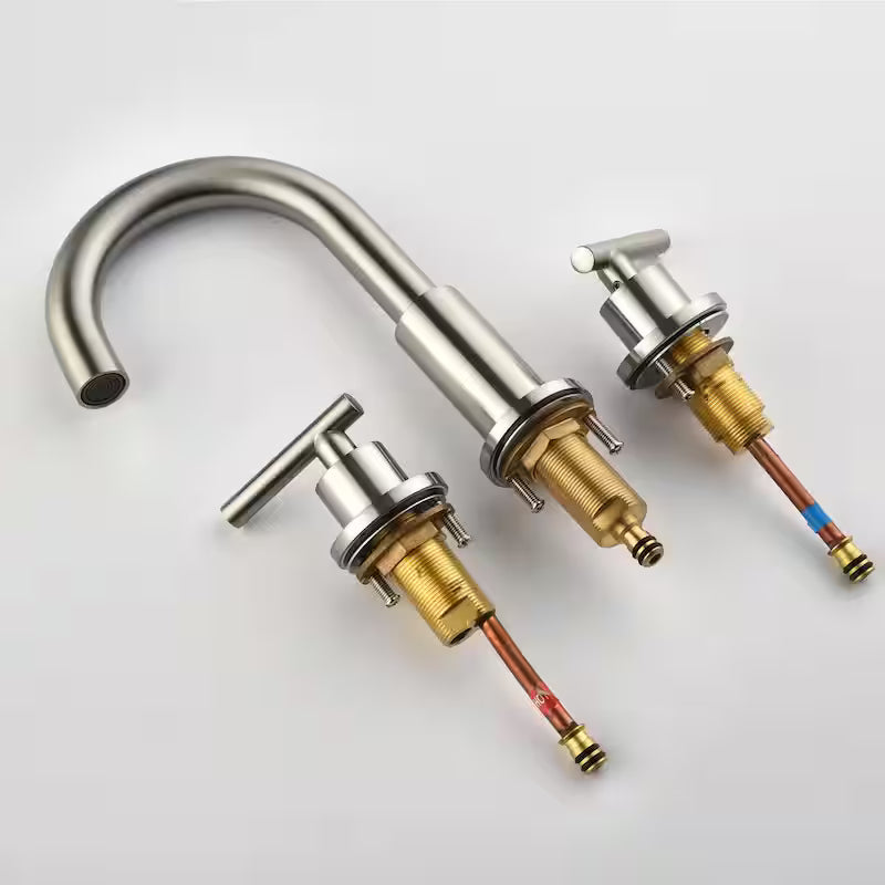 Brushed Nickel 2-Handle Bathroom Faucet W62853